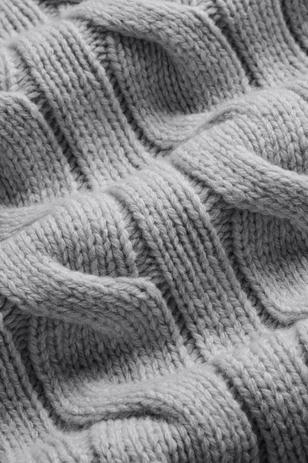 Austern * Der Zopfstrickpullover