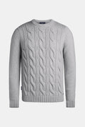 Austern * Der Zopfstrickpullover